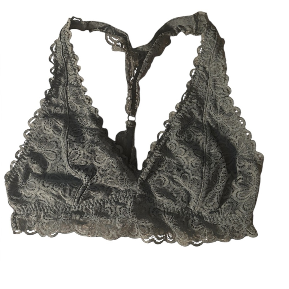 Hollister Lace Bralette in Charcoal/Bluish